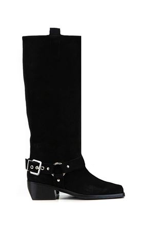 Black suede texan boots ALDO CASTAGNA | JANA1NERO